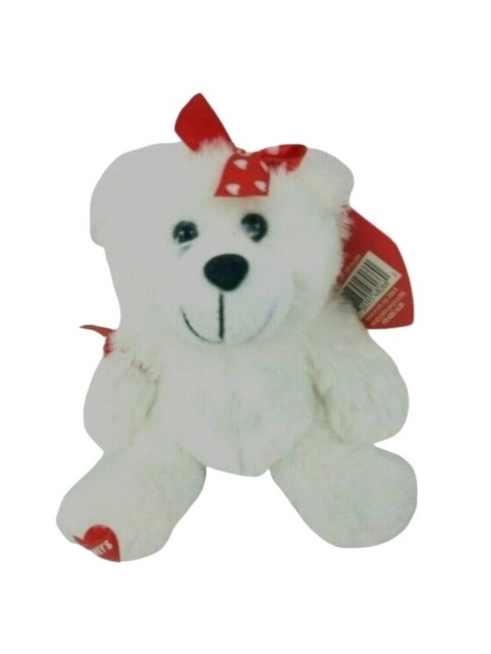Hersheys Kisses Valentines Day Teddy Bear Plush White Red Bow Stuffed Animal